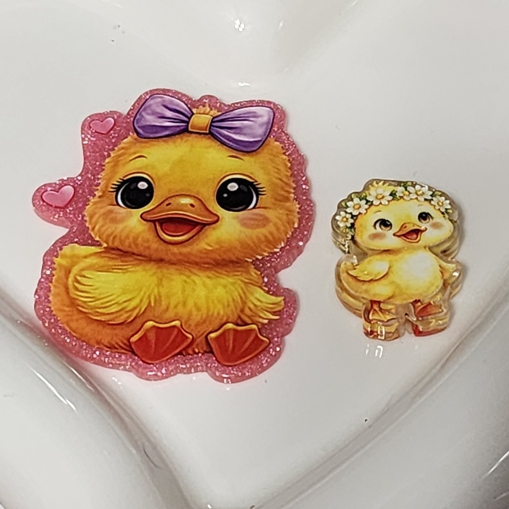 Duck Flatback Focal Bead Badge Funny Beaded Pen Jewelry Making Animal Farm